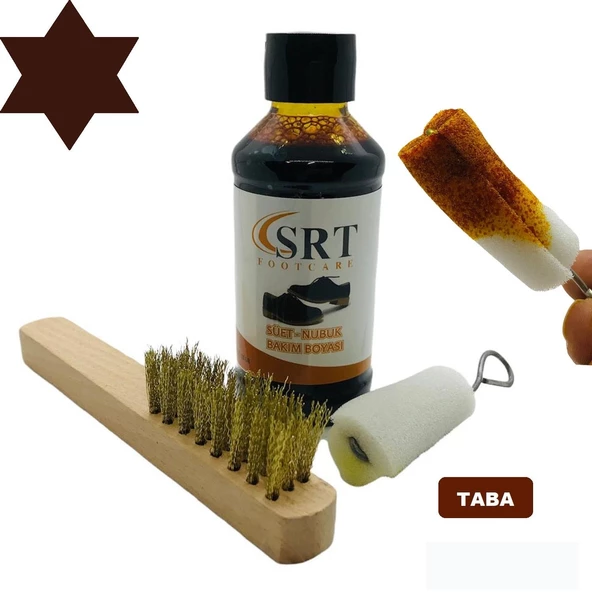 SRTfootcare Süet Nubuk Ayakkabı Bakım Boyası 110 Gr ve Süet Temizleme Tel Fırça - 11
