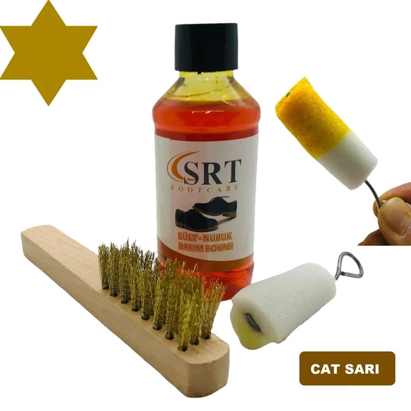 SRTfootcare Süet Nubuk Ayakkabı Bakım Boyası 110 Gr ve Süet Temizleme Tel Fırça - 4