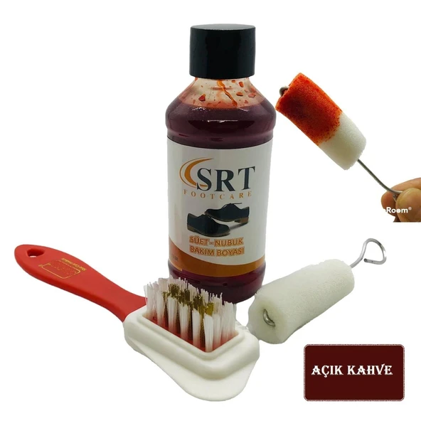 SRTfootcare Süet Nubuk Ayakkabı Bakım Boyası 110 Gr ve 4 Yönlü Temizleme Fırçası - 2