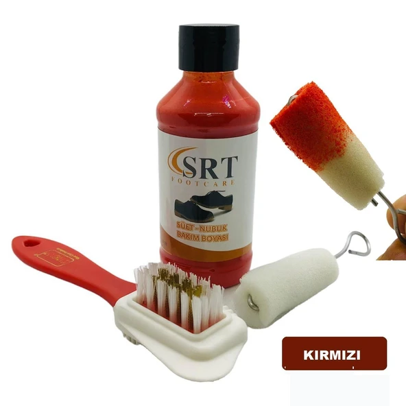 SRTfootcare Süet Nubuk Ayakkabı Bakım Boyası 110 Gr ve 4 Yönlü Temizleme Fırçası - 8