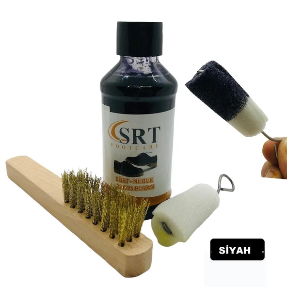 SRTfootcare Süet Nubuk Ayakkabı Bakım Boyası 110 Gr ve Süet Temizleme Tel Fırça - 12