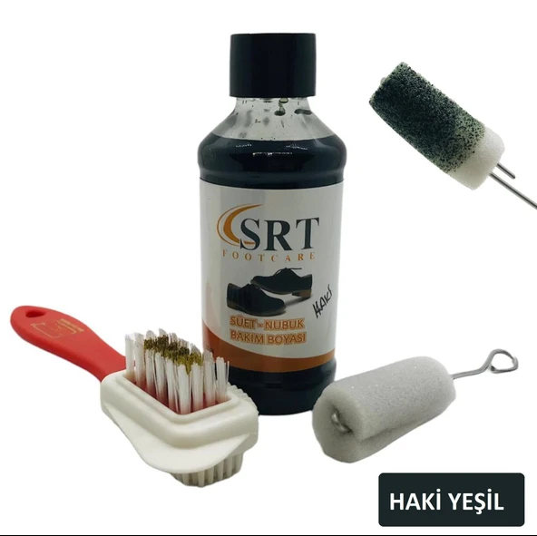 SRTfootcare Süet Nubuk Ayakkabı Bakım Boyası 110 Gr ve 4 Yönlü Temizleme Fırçası - 7