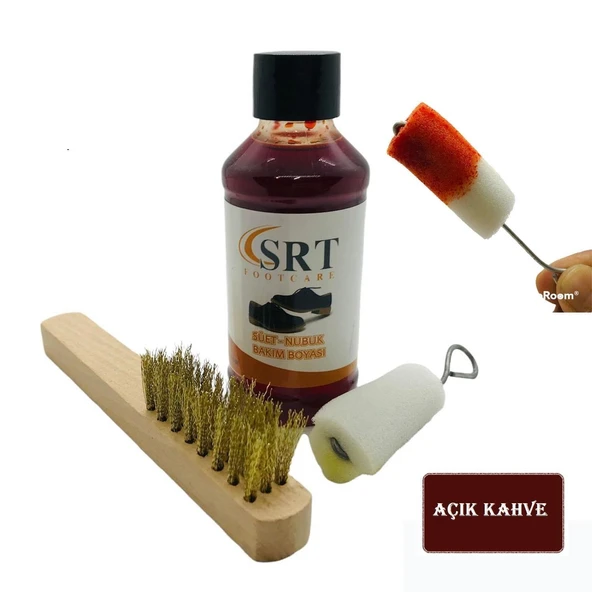 SRTfootcare Süet Nubuk Ayakkabı Bakım Boyası 110 Gr ve Süet Temizleme Tel Fırça - 2