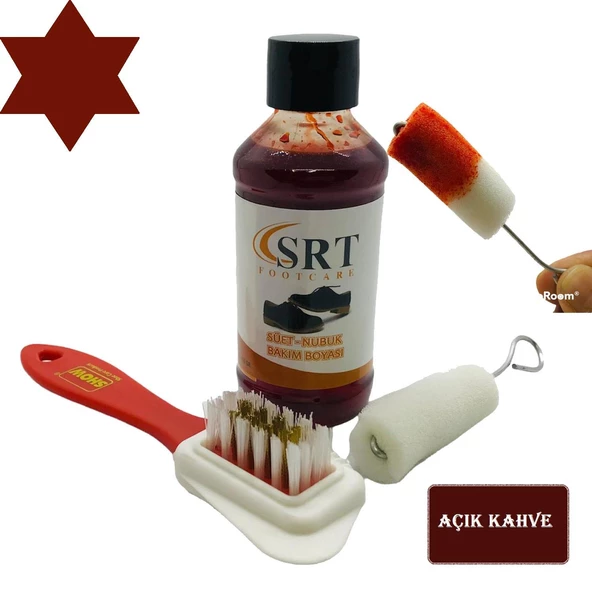 SRTfootcare Süet Nubuk Ayakkabı Bakım Boyası 110 Gr ve 4 Yönlü Temizleme Fırçası - 2