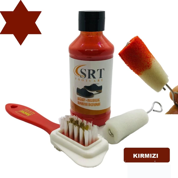 SRTfootcare Süet Nubuk Ayakkabı Bakım Boyası 110 Gr ve 4 Yönlü Temizleme Fırçası - 8
