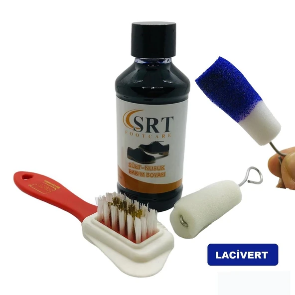 SRTfootcare Süet Nubuk Ayakkabı Bakım Boyası 110 Gr ve 4 Yönlü Temizleme Fırçası - 11