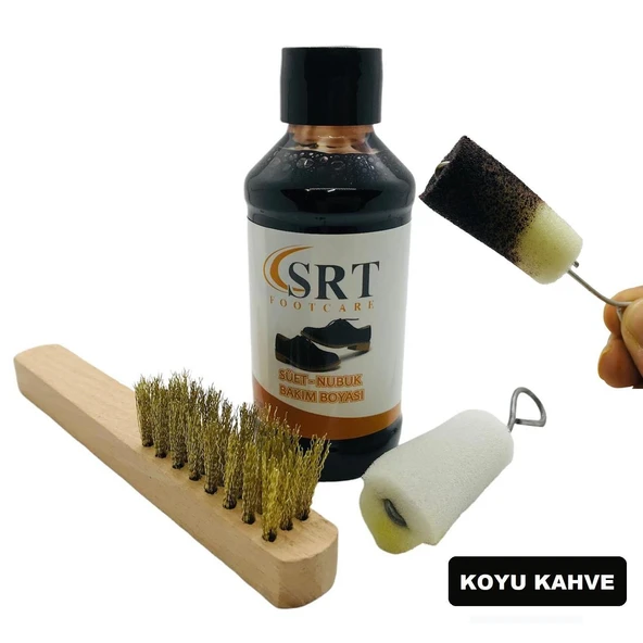 SRTfootcare Süet Nubuk Ayakkabı Bakım Boyası 110 Gr ve Süet Temizleme Tel Fırça - 10