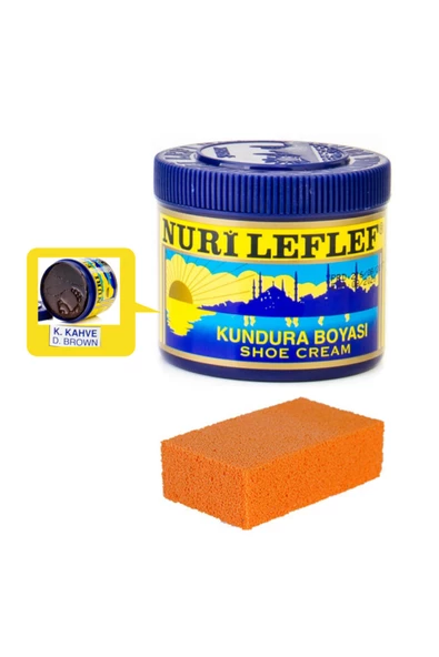 LEFLEF Kundura Boyası 200 ml  + KAUÇUK SÜNGER - 3