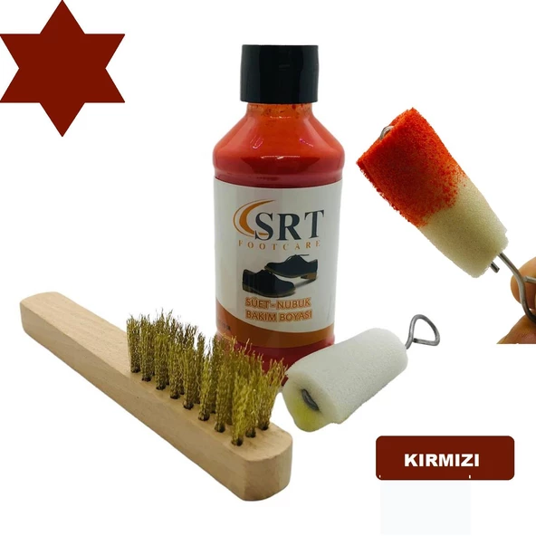 SRTfootcare Süet Nubuk Ayakkabı Bakım Boyası 110 Gr ve Süet Temizleme Tel Fırça - 7