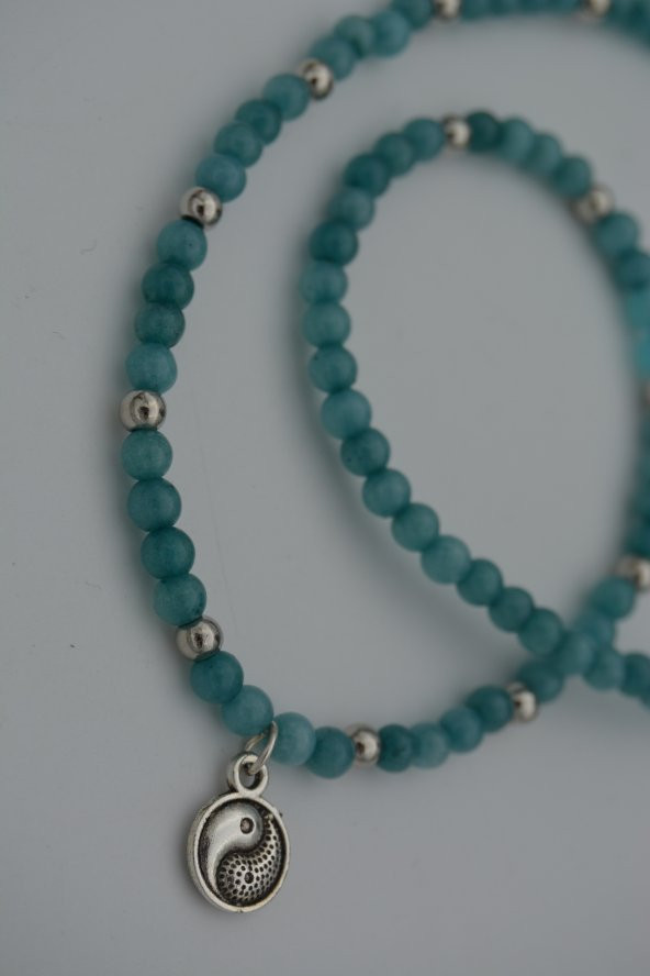 STONEAGE Ceyt Taşlı YinYang Kolye Doğal Taş - Resim 2