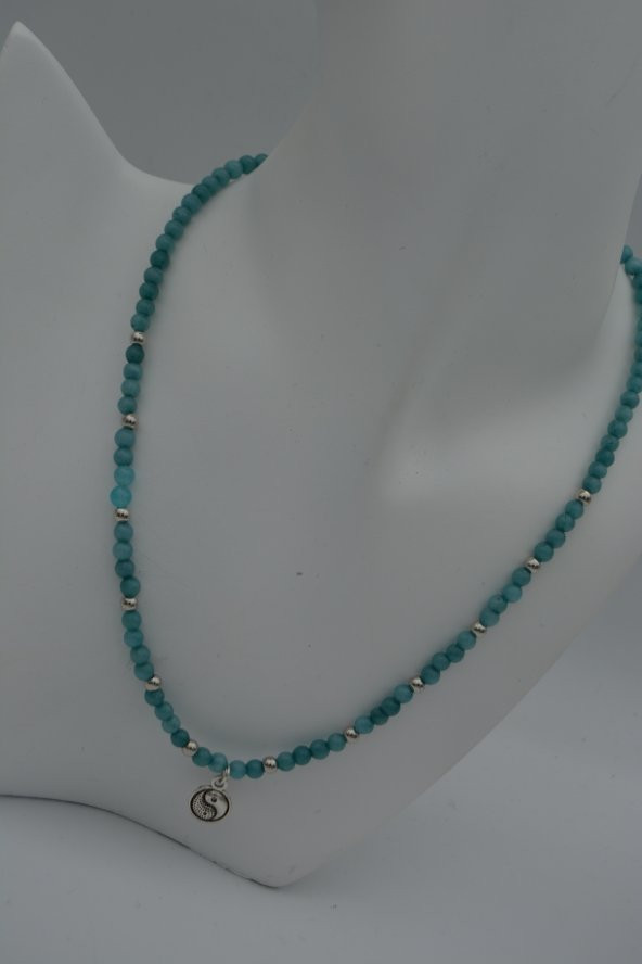 STONEAGE Ceyt Taşlı YinYang Kolye Doğal Taş - Resim 5