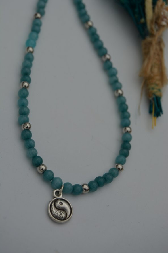 STONEAGE Ceyt Taşlı YinYang Kolye Doğal Taş - Resim 7