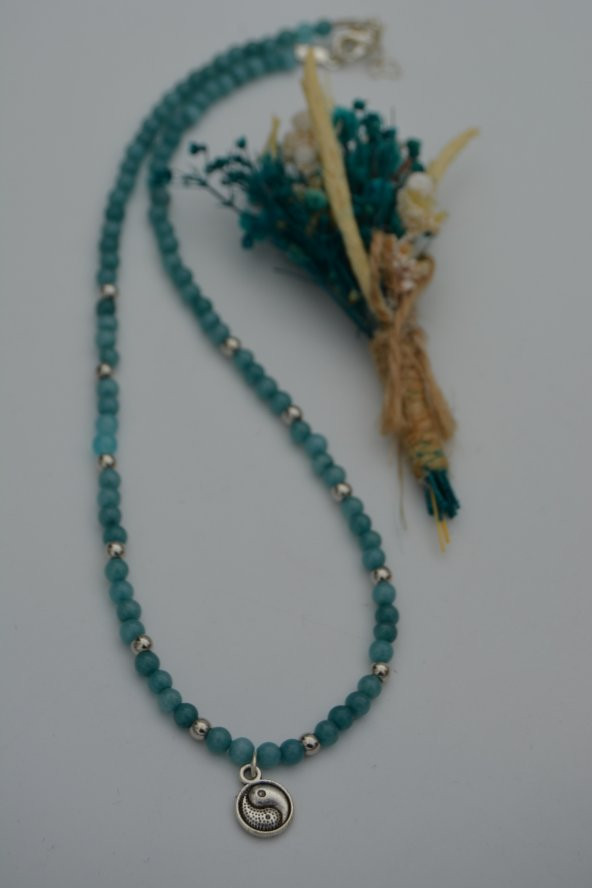 STONEAGE Ceyt Taşlı YinYang Kolye Doğal Taş - Resim 8