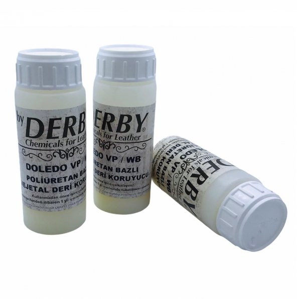 Derby VP/WB Vejetal Deri Koruyucu Son Katman 100 ML 1 Adet (Leathercraft, Deri Hobi)