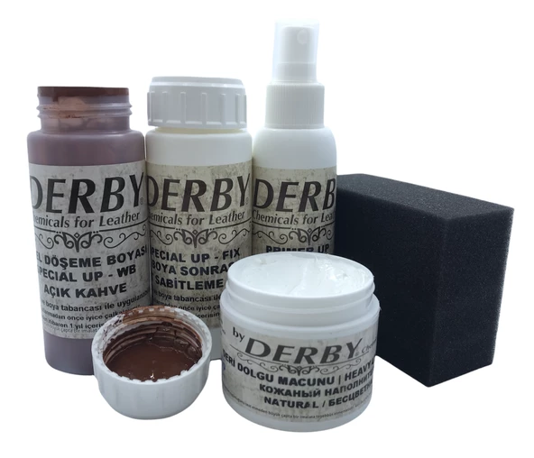 Derby Deri Direksiyon, Deri Döşeme Boyası 5 li Set Standart Renkler - 2