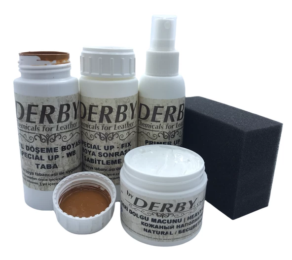 Derby Deri Direksiyon, Deri Döşeme Boyası 5 li Set Standart Renkler - 6