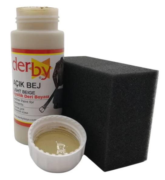 Derby Mont, Direksiyon, Koltuk, Deri Eşya Boyası 100ml ve Siyah Sünger - 5