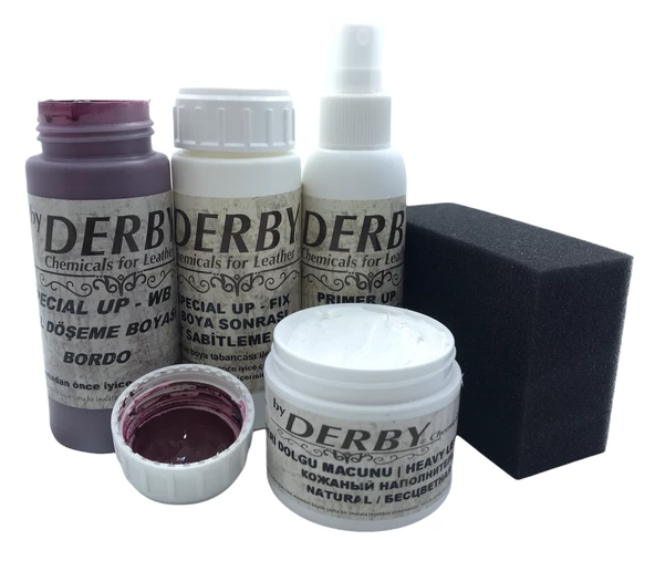 Derby Deri Direksiyon, Deri Döşeme Boyası 5 li Set Standart Renkler - 7