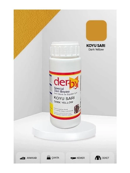 Derby Mont Direksiyon Koltuk Deri Boyası 100m + Siyah Süngerl - 5