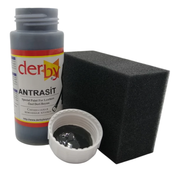 Derby Mont, Direksiyon, Koltuk, Deri Eşya Boyası 100ml ve Siyah Sünger - 4