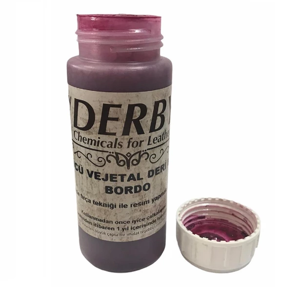 Derby Vejetal Vaketa Deri için Örtücü Boya 100ml (Leathercraft, Deri Hobi) - 8