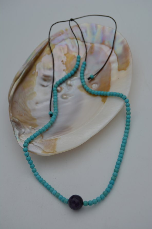 STONEAGE JEWELLERY Lapis Lazuli ve Turkuaz Doğal Taşlı Kolye ürün görseli