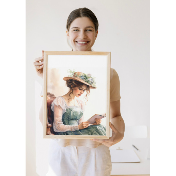 Sayılarla Boyama Tablo Seti (Kitap Okuyan Güzel Kız) - 2