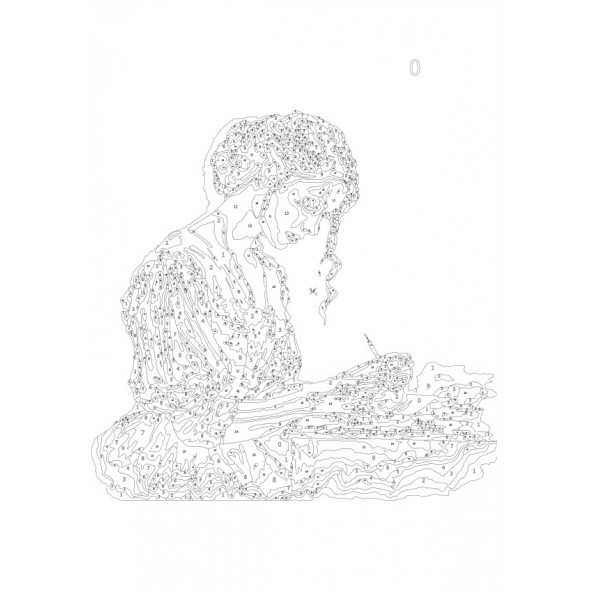 Sayılarla Boyama Tablo Seti (Kitap Okuyan Güzel Kız) - 3