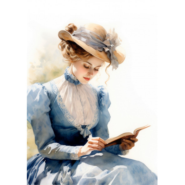 Sayılarla Boyama Tablo Seti (Kitap Okuyan Güzel Kız) - 5