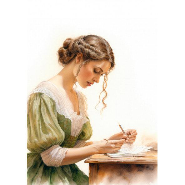 Sayılarla Boyama Tablo Seti (Kitap Okuyan Güzel Kız) - 8