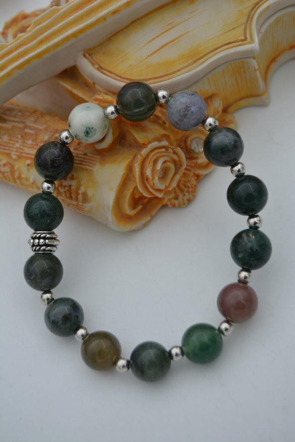 STONEAGE JEWELLERY Hint Akiği Unisex Doğal Taşlı Bileklik - 2