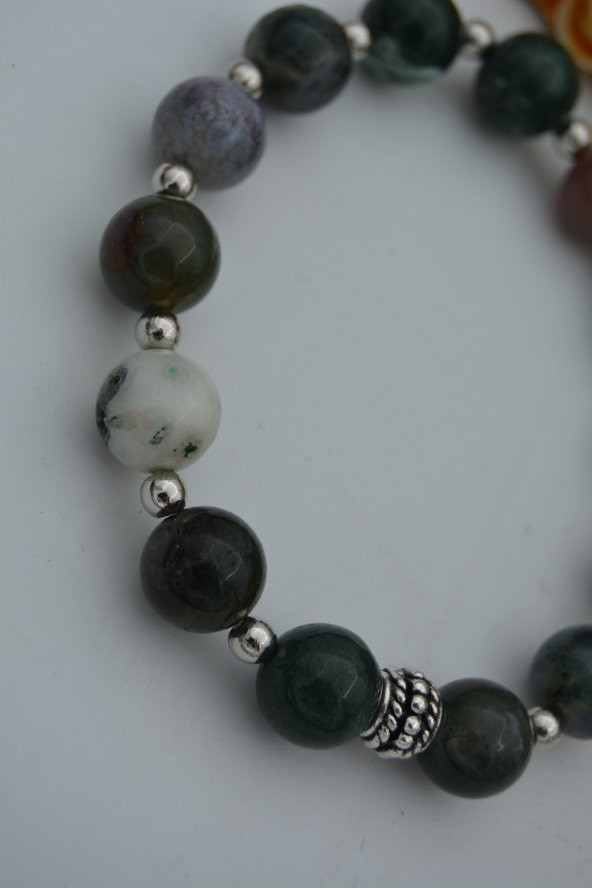 STONEAGE JEWELLERY Hint Akiği Unisex Doğal Taşlı Bileklik - 4