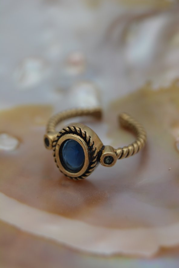 STONEAGE BAROK TASARIM SAFİR YÜZÜK - Resim 2