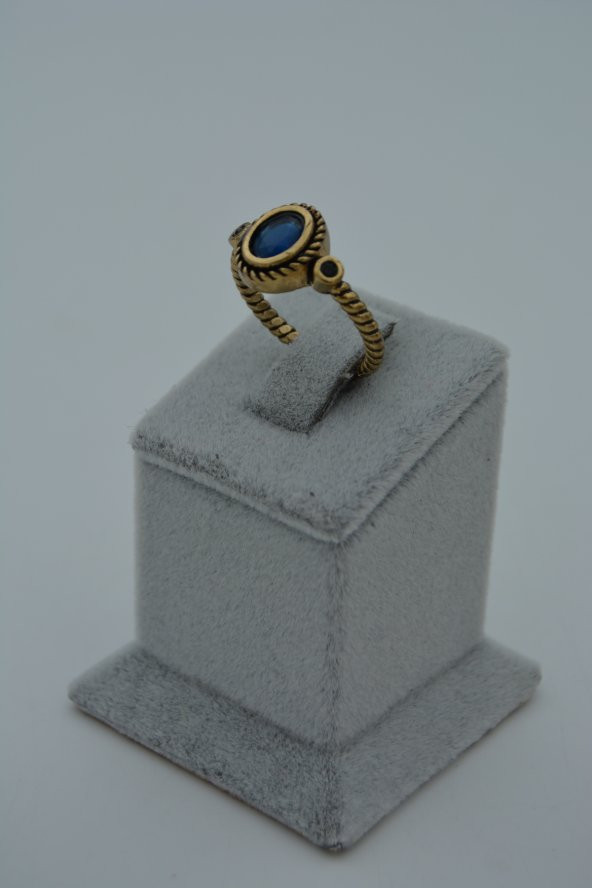 STONEAGE BAROK TASARIM SAFİR YÜZÜK - Resim 5