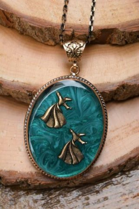 STONEAGE Çift Semazen Otantik Bayan Kolye - 2