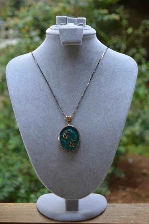 STONEAGE Çift Semazen Otantik Bayan Kolye - 3