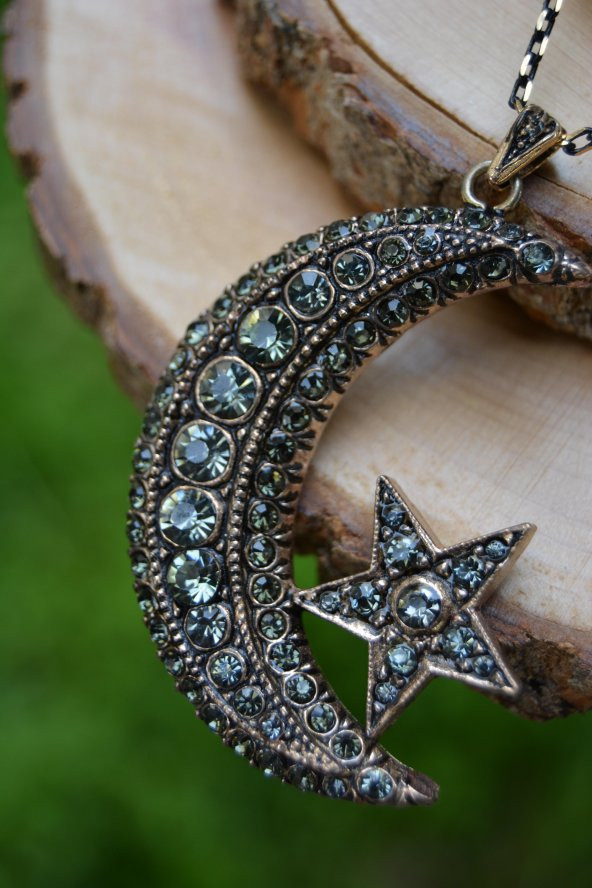 STONEAGE JEWELLERY Otantik Ay Yıldız Kolye - Resim 3