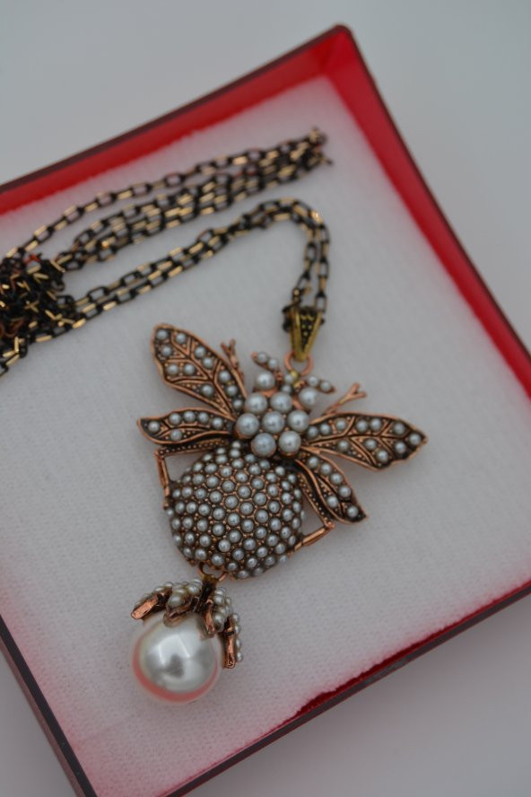 STONEAGE Zirkon Taşlı Arı Kolye Zincir Hediyeli ve Özel Kutusunda ürün görseli