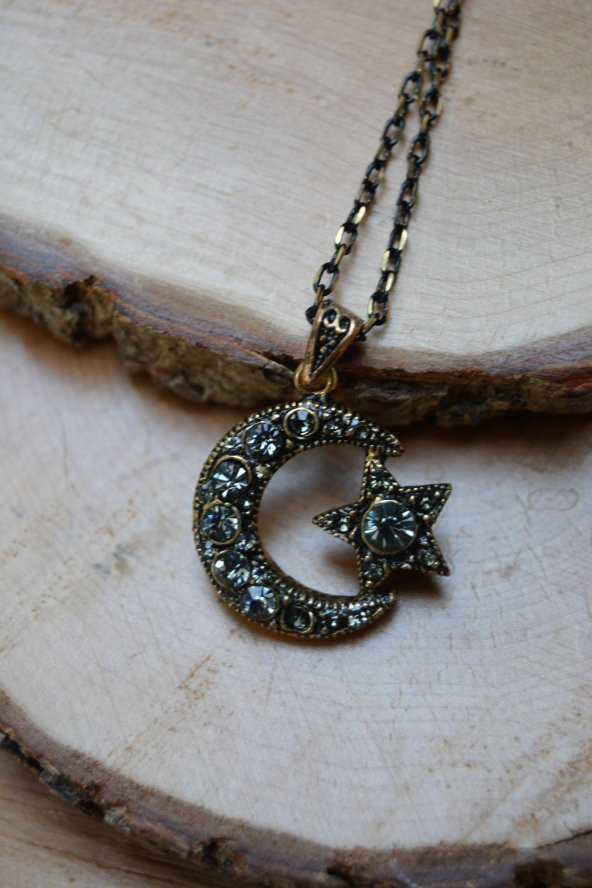 STONEAGE JEWELLERY Ay Yıldız Kolye - Resim 2
