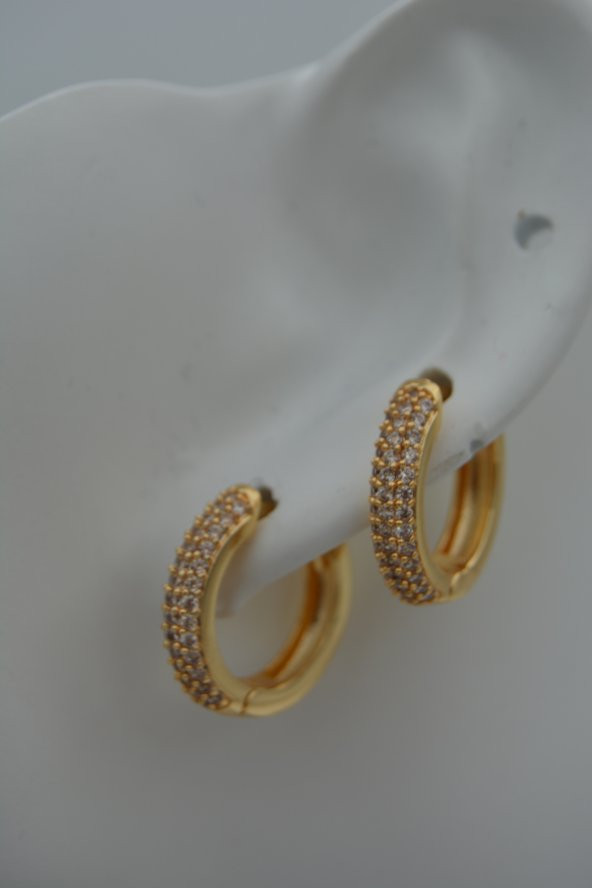 STONEAGE ZİRKON TAŞLI KİLİTLİ KÜPE