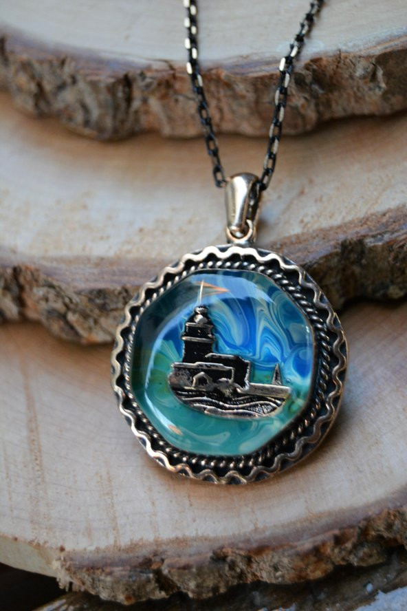 STONEAGE Kız Kuleli Bayan Kolye Zincir Hediyeli ürün görseli