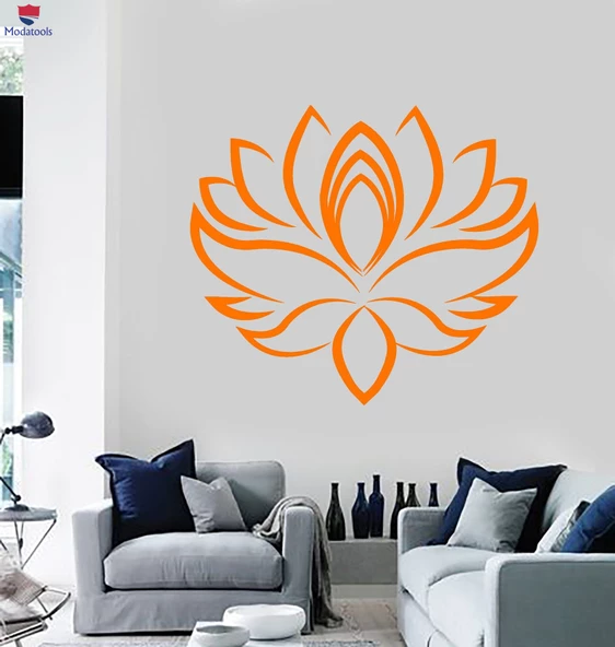 Oturma Odası, Yatak Odası Duvar Sticker Lotus Çiçeği Yoga Merkezi Hinduizm Çıkartmalar Benzersiz Hediyelik