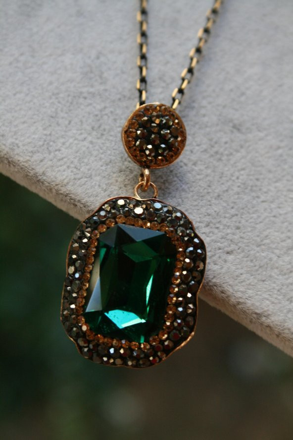 STONEAGE JEWELLERY Kristal Taşlı El Yapımı Kolye - 1