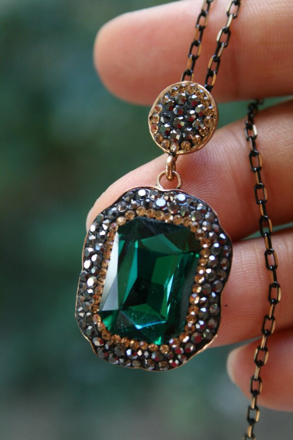 STONEAGE JEWELLERY Kristal Taşlı El Yapımı Kolye - 3