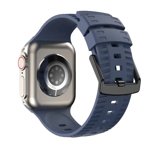 Apple Watch Seri 8 7 6 5 4 3 2 Se Ultra 42MM / 44MM / 45MM / 49MM Uyumlu Spor Silikon Kordon - 8