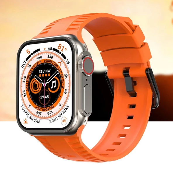 Apple Watch Seri 8 7 6 5 4 3 2 Se Ultra 42MM / 44MM / 45MM / 49MM Uyumlu Spor Silikon Kordon - 2