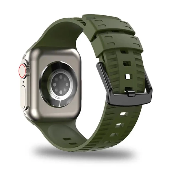 Apple Watch Seri 8 7 6 5 4 3 2 Se Ultra 42MM / 44MM / 45MM / 49MM Uyumlu Spor Silikon Kordon - 4
