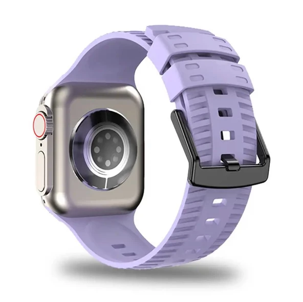 Apple Watch Seri 8 7 6 5 4 3 2 Se Ultra 42MM / 44MM / 45MM / 49MM Uyumlu Spor Silikon Kordon - 10