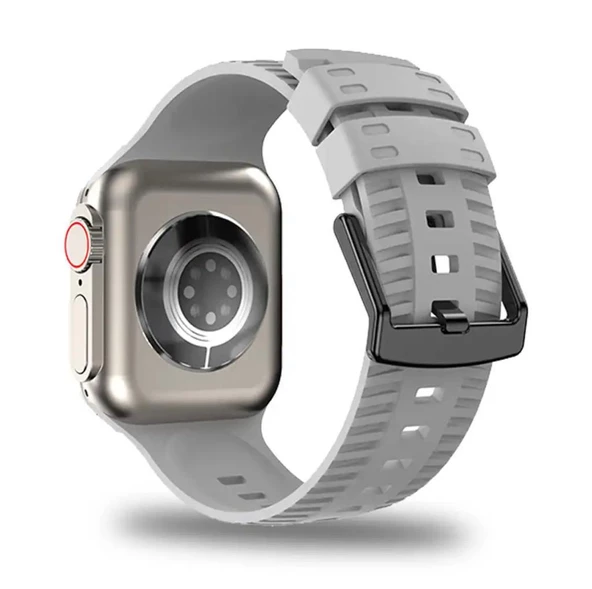 Apple Watch Seri 8 7 6 5 4 3 2 Se Ultra 42MM / 44MM / 45MM / 49MM Uyumlu Spor Silikon Kordon - 11