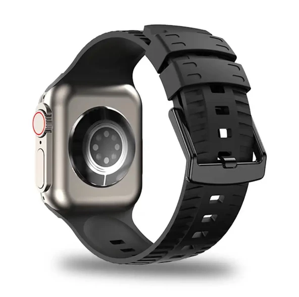 Apple Watch Seri 8 7 6 5 4 3 2 Se Ultra 42MM / 44MM / 45MM / 49MM Uyumlu Spor Silikon Kordon - 12